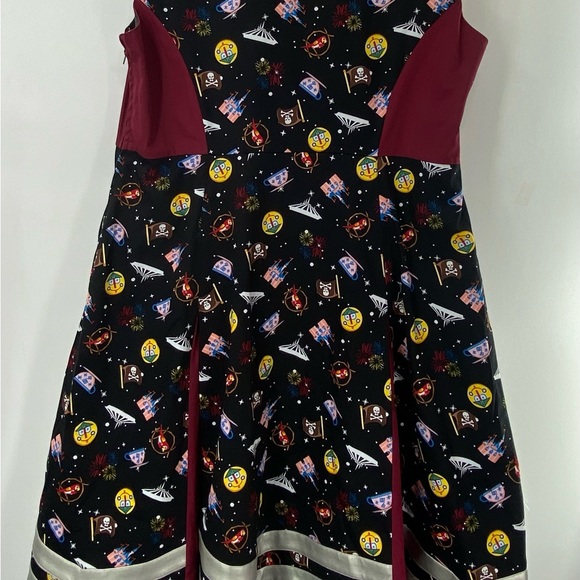 Disney Captain Marvel Retro Midi Dress Size 2X Park Rides Themed Rare NWOT - Picture 2 of 13